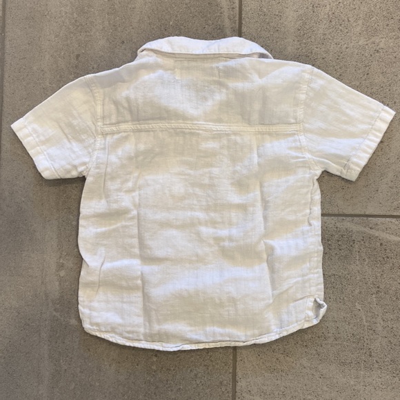 Zara Boys White Collar Tshirt, Sz 2-3 Years - Picture 3 of 6